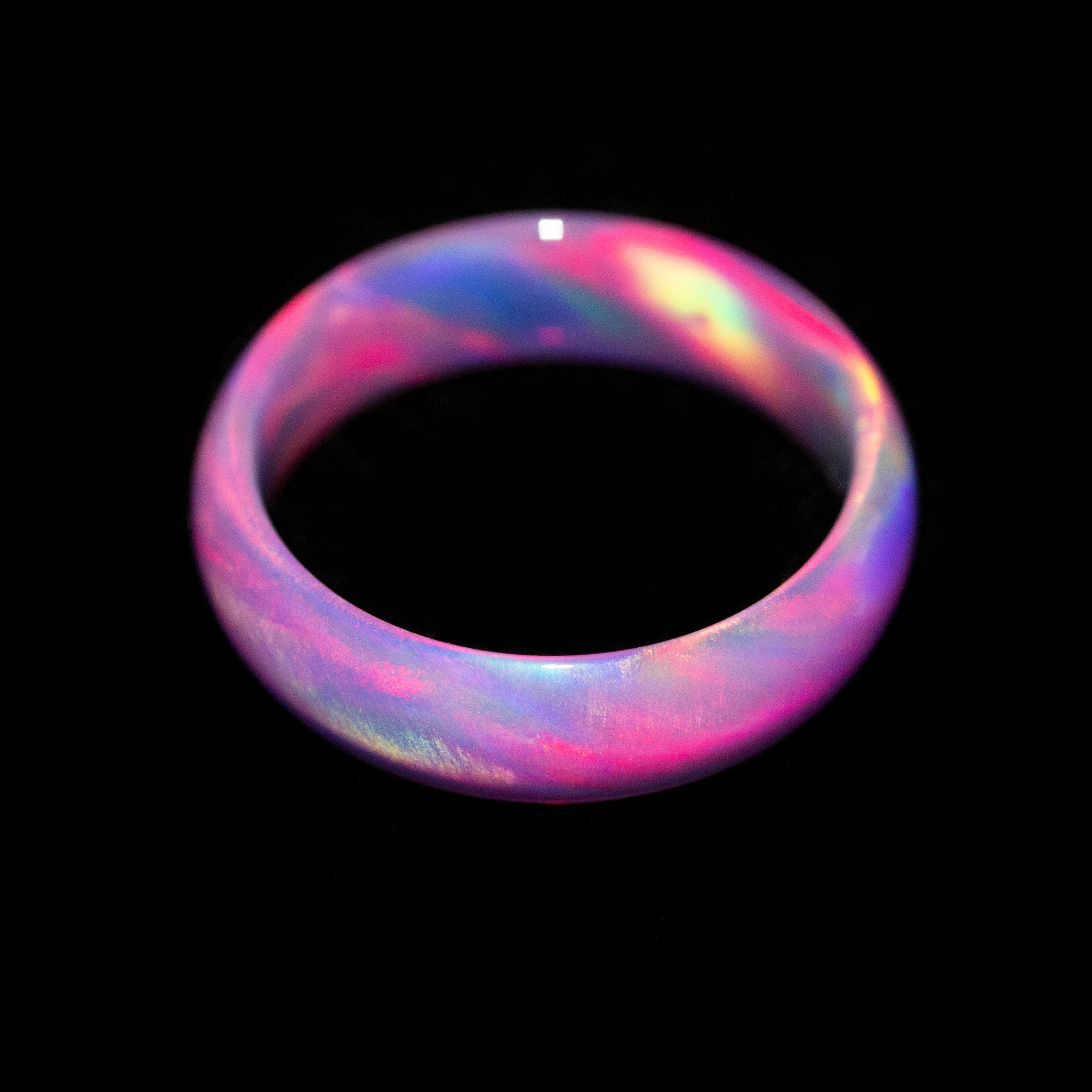 Pink and Purple Resin Ring Resin Ring Iridescent Ring Pinky 